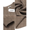 image:imageCOOFANDY Mens Crewneck Pullover Sweaters Business Casual Long Sleeve Slim Fit Sweater Chunky Cable Knit SweaterBrown
