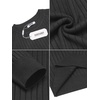 image:imageCOOFANDY Mens Crewneck Pullover Sweaters Business Casual Long Sleeve Slim Fit Sweater Chunky Cable Knit SweaterDark Graynarrow Ribs