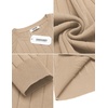 image:imageCOOFANDY Mens Crewneck Pullover Sweaters Business Casual Long Sleeve Slim Fit Sweater Chunky Cable Knit SweaterKhaki