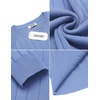image:imageCOOFANDY Mens Crewneck Pullover Sweaters Business Casual Long Sleeve Slim Fit Sweater Chunky Cable Knit SweaterLight Blue