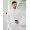 image:imageCOOFANDY Mens Crewneck Pullover Sweaters Business Casual Long Sleeve Slim Fit Sweater Chunky Cable Knit SweaterWhite
