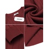 image:imageCOOFANDY Mens Crewneck Pullover Sweaters Business Casual Long Sleeve Slim Fit Sweater Chunky Cable Knit SweaterWine Red