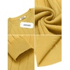 image:imageCOOFANDY Mens Crewneck Pullover Sweaters Business Casual Long Sleeve Slim Fit Sweater Chunky Cable Knit SweaterYellow