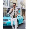 image:imageCOOFANDY Mens Crewneck Sweater Pullover Knit Sweater Lightweight Sweaters with Ribbing EdgeArgyle  Green