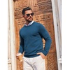 image:imageCOOFANDY Mens Crewneck Sweater Pullover Knit Sweater Lightweight Sweaters with Ribbing EdgeBlue
