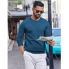 image:imageCOOFANDY Mens Crewneck Sweater Pullover Knit Sweater Lightweight Sweaters with Ribbing EdgeBlue