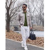 image:imageCOOFANDY Mens Crewneck Sweater Pullover Knit Sweater Lightweight Sweaters with Ribbing EdgeDark Army Green