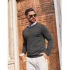image:imageCOOFANDY Mens Crewneck Sweater Pullover Knit Sweater Lightweight Sweaters with Ribbing EdgeDark Gray