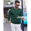 image:imageCOOFANDY Mens Crewneck Sweater Pullover Knit Sweater Lightweight Sweaters with Ribbing EdgeGreen