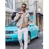 image:imageCOOFANDY Mens Crewneck Sweater Pullover Knit Sweater Lightweight Sweaters with Ribbing EdgeKhaki