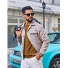image:imageCOOFANDY Mens Crewneck Sweater Pullover Knit Sweater Lightweight Sweaters with Ribbing EdgeLight Brown