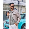 image:imageCOOFANDY Mens Crewneck Sweater Pullover Knit Sweater Lightweight Sweaters with Ribbing EdgeLight Gray