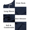 image:imageCOOFANDY Mens Crewneck Sweater Pullover Knit Sweater Lightweight Sweaters with Ribbing EdgeNavy Blue