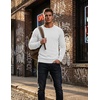 image:imageCOOFANDY Mens Crewneck Sweater Pullover Knit Sweater Lightweight Sweaters with Ribbing EdgeWhite