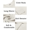 image:imageCOOFANDY Mens Crewneck Sweater Pullover Knit Sweater Lightweight Sweaters with Ribbing EdgeWhite