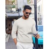image:imageCOOFANDY Mens Crewneck Sweater Pullover Knit Sweater Lightweight Sweaters with Ribbing EdgeWhite