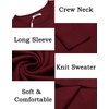 image:imageCOOFANDY Mens Crewneck Sweater Pullover Knit Sweater Lightweight Sweaters with Ribbing EdgeWine Red