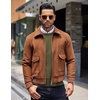image:imageCOOFANDY Mens Crewneck Sweaters Long Sleeve Dress Knit Sweater Lightweight Slim Fit Pullover SweatersArmy Green