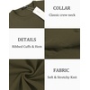 image:imageCOOFANDY Mens Crewneck Sweaters Long Sleeve Dress Knit Sweater Lightweight Slim Fit Pullover SweatersArmy Green