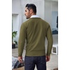 image:imageCOOFANDY Mens Crewneck Sweaters Long Sleeve Dress Knit Sweater Lightweight Slim Fit Pullover SweatersArmy Green