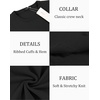 image:imageCOOFANDY Mens Crewneck Sweaters Long Sleeve Dress Knit Sweater Lightweight Slim Fit Pullover SweatersBlack