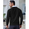 image:imageCOOFANDY Mens Crewneck Sweaters Long Sleeve Dress Knit Sweater Lightweight Slim Fit Pullover SweatersBlack Argyle