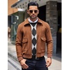 image:imageCOOFANDY Mens Crewneck Sweaters Long Sleeve Dress Knit Sweater Lightweight Slim Fit Pullover SweatersBlack Argyle