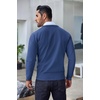 image:imageCOOFANDY Mens Crewneck Sweaters Long Sleeve Dress Knit Sweater Lightweight Slim Fit Pullover SweatersBlue