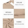 image:imageCOOFANDY Mens Crewneck Sweaters Long Sleeve Dress Knit Sweater Lightweight Slim Fit Pullover SweatersCamel