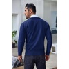 image:imageCOOFANDY Mens Crewneck Sweaters Long Sleeve Dress Knit Sweater Lightweight Slim Fit Pullover SweatersChristmas Blue