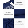 image:imageCOOFANDY Mens Crewneck Sweaters Long Sleeve Dress Knit Sweater Lightweight Slim Fit Pullover SweatersChristmas Blue