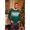 image:imageCOOFANDY Mens Crewneck Sweaters Long Sleeve Dress Knit Sweater Lightweight Slim Fit Pullover SweatersChristmas Green