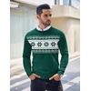 image:imageCOOFANDY Mens Crewneck Sweaters Long Sleeve Dress Knit Sweater Lightweight Slim Fit Pullover SweatersChristmas Green