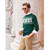 image:imageCOOFANDY Mens Crewneck Sweaters Long Sleeve Dress Knit Sweater Lightweight Slim Fit Pullover SweatersChristmas Green