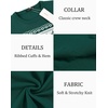 image:imageCOOFANDY Mens Crewneck Sweaters Long Sleeve Dress Knit Sweater Lightweight Slim Fit Pullover SweatersChristmas Green