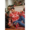 image:imageCOOFANDY Mens Crewneck Sweaters Long Sleeve Dress Knit Sweater Lightweight Slim Fit Pullover SweatersChristmas Red