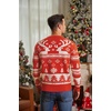 image:imageCOOFANDY Mens Crewneck Sweaters Long Sleeve Dress Knit Sweater Lightweight Slim Fit Pullover SweatersChristmas Red