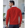 image:imageCOOFANDY Mens Crewneck Sweaters Long Sleeve Dress Knit Sweater Lightweight Slim Fit Pullover SweatersChristmas RedGreen
