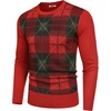 image:imageCOOFANDY Mens Crewneck Sweaters Long Sleeve Dress Knit Sweater Lightweight Slim Fit Pullover SweatersChristmas RedGreen