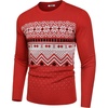 image:imageCOOFANDY Mens Crewneck Sweaters Long Sleeve Dress Knit Sweater Lightweight Slim Fit Pullover SweatersChristmas RedWhite