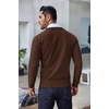 image:imageCOOFANDY Mens Crewneck Sweaters Long Sleeve Dress Knit Sweater Lightweight Slim Fit Pullover SweatersCoffee