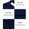 image:imageCOOFANDY Mens Crewneck Sweaters Long Sleeve Dress Knit Sweater Lightweight Slim Fit Pullover SweatersDark Blue
