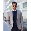 image:imageCOOFANDY Mens Crewneck Sweaters Long Sleeve Dress Knit Sweater Lightweight Slim Fit Pullover SweatersDark Blue
