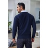 image:imageCOOFANDY Mens Crewneck Sweaters Long Sleeve Dress Knit Sweater Lightweight Slim Fit Pullover SweatersDark Blue
