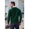 image:imageCOOFANDY Mens Crewneck Sweaters Long Sleeve Dress Knit Sweater Lightweight Slim Fit Pullover SweatersDark Green