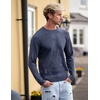 image:imageCOOFANDY Mens Crewneck Sweaters Long Sleeve Dress Knit Sweater Lightweight Slim Fit Pullover SweatersDark Grey