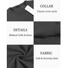 image:imageCOOFANDY Mens Crewneck Sweaters Long Sleeve Dress Knit Sweater Lightweight Slim Fit Pullover SweatersDark Grey