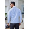 image:imageCOOFANDY Mens Crewneck Sweaters Long Sleeve Dress Knit Sweater Lightweight Slim Fit Pullover SweatersEthereal Blue