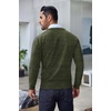 image:imageCOOFANDY Mens Crewneck Sweaters Long Sleeve Dress Knit Sweater Lightweight Slim Fit Pullover SweatersGreenBlack Twotone Colors