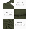 image:imageCOOFANDY Mens Crewneck Sweaters Long Sleeve Dress Knit Sweater Lightweight Slim Fit Pullover SweatersGreenBlack Twotone Colors